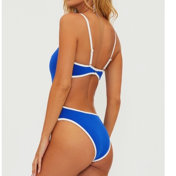 NWT Beach Riot Daphne Blue One-Piece Swimsuit Size M Removable Straps Open Back - Picture 4 of 15